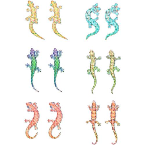 Écrans Gecko Créatifs Pour Autocollants D'aspiration Autocollants Anti-Grève D' Pour Fenêtre De Autocollants De Réfrigérateur (12 Pièces) Rouleau Encreur (Green, One Size)