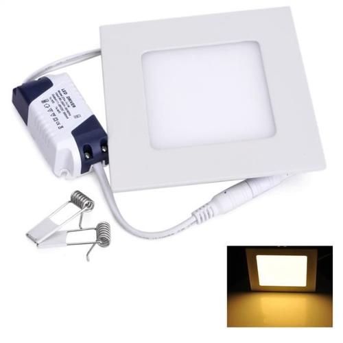 Plafond Led Lampe Carrée Ac 85-265v 9w-Blanc Chaud