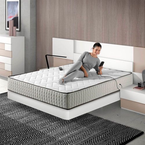 Matelas Alpes Massant Et Chauffant Avec Housse Amovible Et Lavable ¿ 160x190 Cm