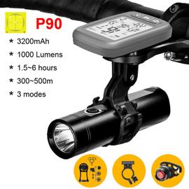 Imperméable à l'eau Vélo Phare Extérieur Vélo Vélo Guidon Led Lumière Vélo  Lampe Avant Lampe De Poche Feux Arrière