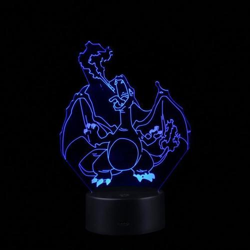 Dinosaures 3d Led Lampe Lumineux Bureau Optique Lumière Nuit Avec 7 Couleurs_Tom1469