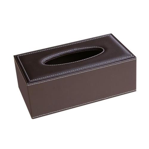 pansage pu boîtes à mouchoirs en cuir de couverture de cas accueil voiture serviette hygiénique porte-papier brown