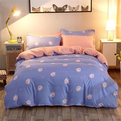 4pcs/Set Article De Literie Petit Frais Peau-Amicale Couette Housse De Lit 150*200 Petite Empreinte