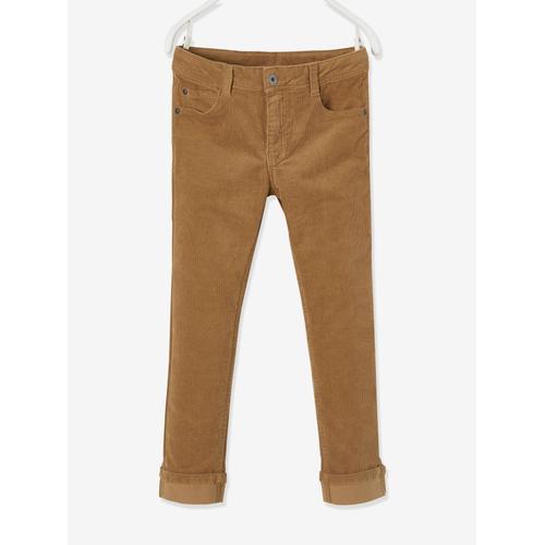 Pantalon Slim Velours Garçon Camel