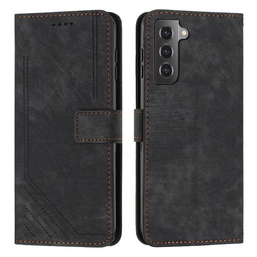 Coque Pour Samsung Galaxy S21 Plus,Etui De Samsung Galaxy S21+ Premium En Cuir Pochette Protection,Étui Pour Samsung Galaxy S21 Plus Portefeuille Rabat Clapet Case,Noir