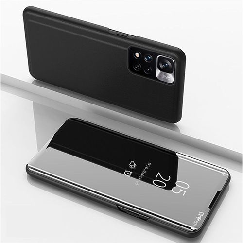 Housse Pour Xiaomi Redmi Note 11 Pro 4g / 5g - Etui Coque Portefeuille Clear View + Film Ecran - Noir