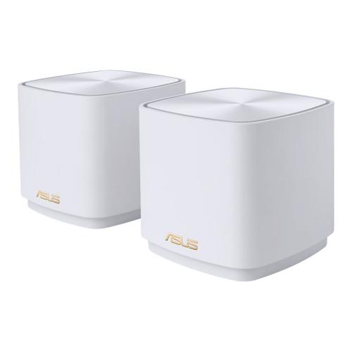 Asus ZenWiFi XD4 blanc - Pack de 2 - Dual-band (2.4 GHz / 5 GHz), AX1800, Jusqu`à 3300 pieds carrés, Wi-Fi 6, 2x Gigabit Ethernet dont 1x WAN, Technologie beamforming