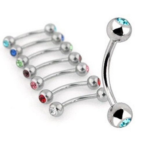 Lot 8 Piercings Arcade Dixie Barre Acier Chirurgical Inoxydable Anti Allergique Diamant Sourcil Oreille Cartilage Tragus Helix Barbell Lovepiercing