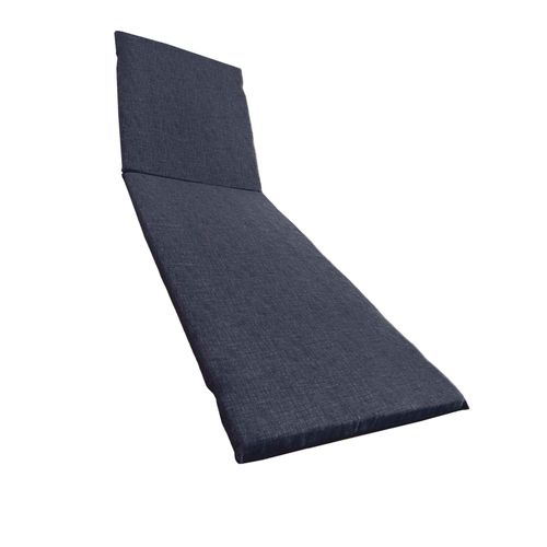 Coussin De Chaise Longue Pour Bain De Soleil 190x60 Cm En Tissu 100% Coton Totalement Artisan Avec Rembourrage Amovible Anthracite