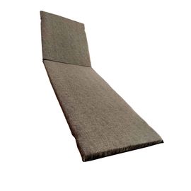 Coussin De Chaise Longue Pour Bain De Soleil 190x60 Cm En Tissu 100% Coton Totalement Artisan Avec Rembourrage Amovible Taupe