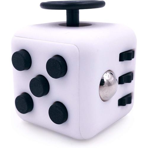Fidget Cube Anti Stress Enfant Adulte - Fidget Toys Objet Anti Stress  Anxiété - Jouet De Decompression avec 6 Modules Apaisants (Blanc) HA