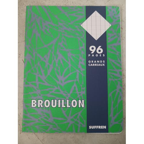 Cahier De Brouillon 96 Pages Grands Carreaux Suffren