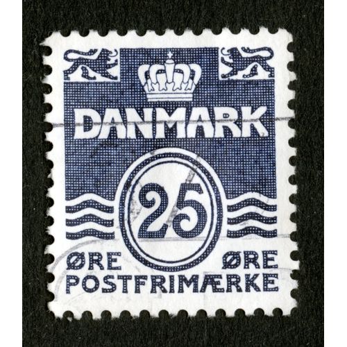 Timbre Oblitéré Danmark, Postfrimaerke, 25 Ore