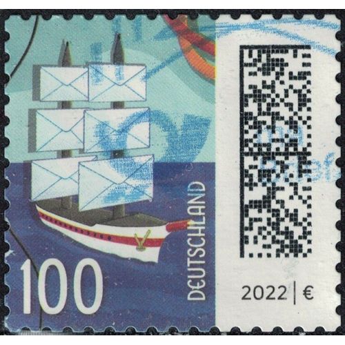 Allemagne 2022 Oblitéré Used Enveloppes Représentant Les Voiles D'un Bateau Y&t De 3430 Su