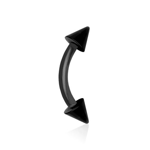 Piercing Arcade Barre Acrylique Flexible Bioflex Sourcil Oreille Cartilage Tragus Helix Barbell Florian Noir Lovepiercing