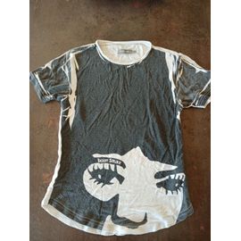T Shirt Mc Blanc Gris Fille Taille 2 Teddy Smith Très Bon État