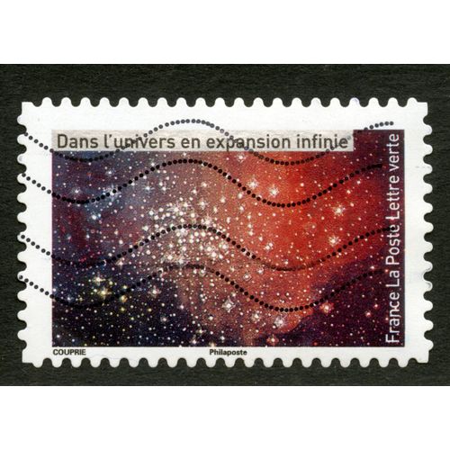 Timbre Oblitéré Dans L'univers En Expansion Infinie, France, La Poste, Lettre Verte, Couprie