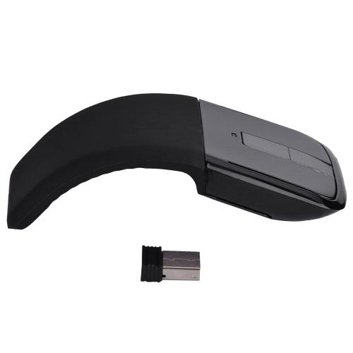 Souris Souris de souris tactile sans fil pliable 2 4 GHz + récepteur USB  pour PC / ordinateur portable / Smart TV noir