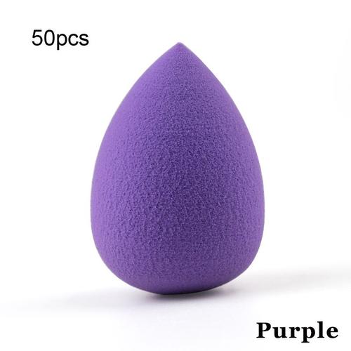 Couleur M Violet 50pcs Éponge À Maquillage Douce Pour Appliquer Du Fond De Teint, En Forme De Goutte D'eau Et De Taille Moyenne, Accessoire Beauté 