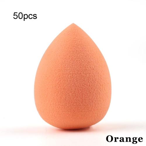 Couleur M Orange 50pcs Éponge À Maquillage Douce Pour Appliquer Du Fond De Teint, En Forme De Goutte D'eau Et De Taille Moyenne, Accessoire Beauté 