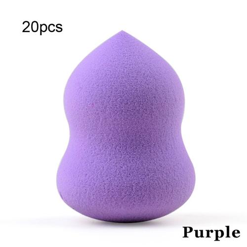 Couleur M Violet 20pcs Gourde Éponge À Maquillage Douce Pour Appliquer Du Fond De Teint, En Forme De Goutte D'eau Et De Taille Moyenne, Accessoire Beauté 