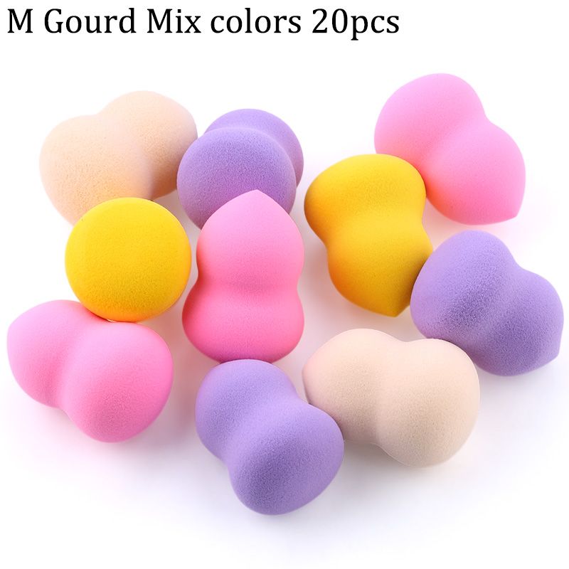 Gourde Mixcolor 20pcs Éponge À Maquillage Douce Pour Appliquer Du Fond De Teint, En Forme De Goutte D'eau Et De Taille Moyenne, Accessoire Beauté 