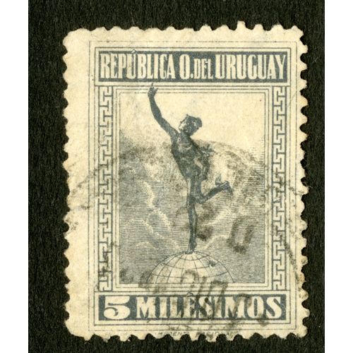 Timbre Oblitéré Republica O. Del Uruguay, 5 Milesimos