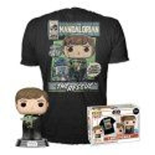 The Mandalorian -Booble Head Pop N°482 -Luke Avec Enfant + T-Shirt (M