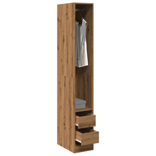 Vidaxl Garde-Robe Chêne Artisanal 30x50x200 Cm Bois D'ingénierie