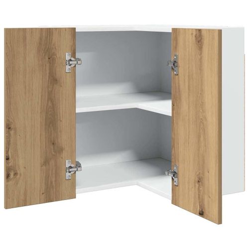 Vidaxl Armoire D'angle Suspendue Chêne Artisanal Bois D'ingénierie