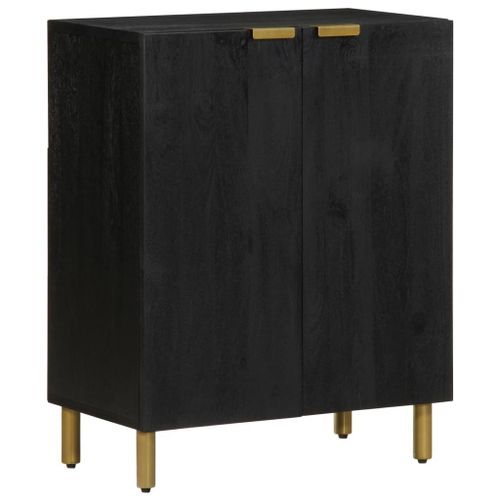 Vidaxl Buffet Noir 60x33x75 Cm Bois D'ingénierie
