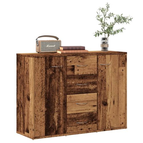 Vidaxl Buffet Vieux Bois 88x30x64 Cm Bois D'ingénierie