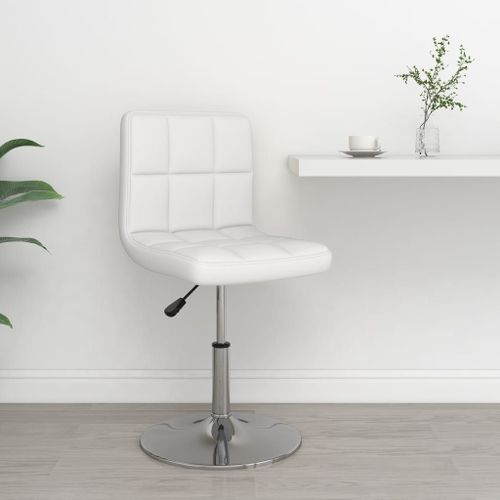 Vidaxl Tabouret De Bar Blanc Similicuir