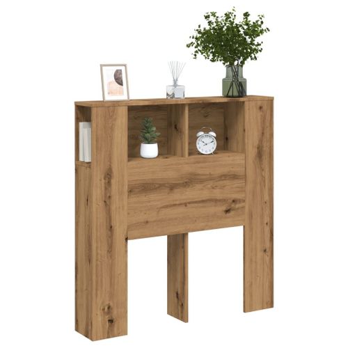 Vidaxl Armoire De Tête De Lit Chêne Artisanal 100x19x104,5 Cm