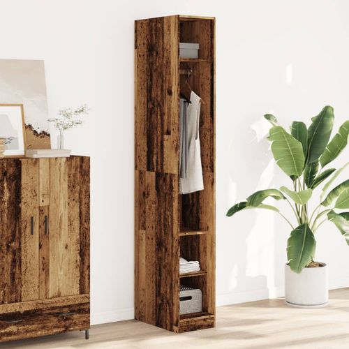 Vidaxl Garde-Robe Vieux Bois 30x50x200 Cm Bois D'ingénierie