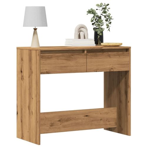 Vidaxl Table Console Chêne Artisanal 89x41x76,5 Cm Bois D'ingénierie
