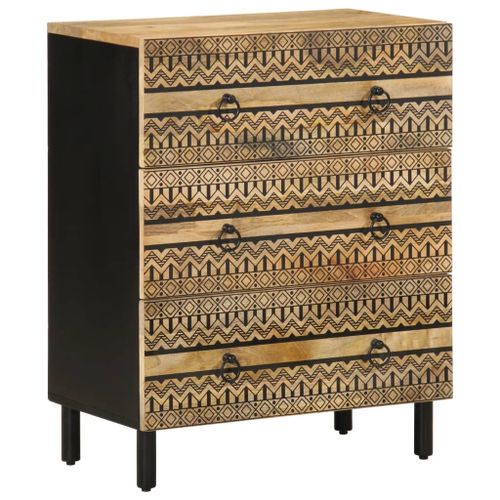 Vidaxl Buffet 60x33,5x75 Cm Bois De Manguier Brut Massif