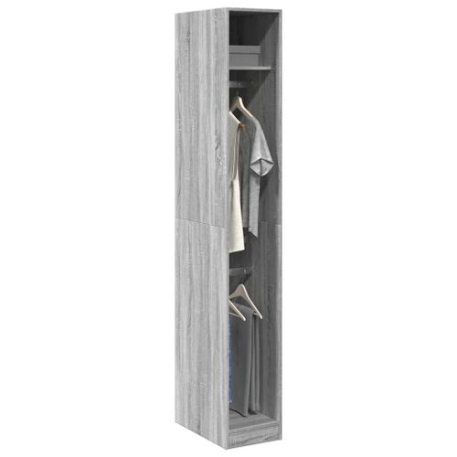 Vidaxl Garde-Robe Sonoma Gris 30x50x200 Cm Bois D'ingénierie