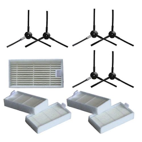 6X Brosse Latérale +5X Filtre pour Lidl SilverCrest SSR 3000 A1 Aspirateur Robot Accessoires Aspirateur