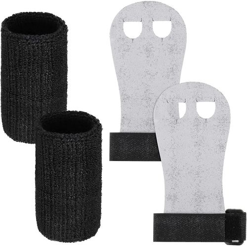 4pcs Sports Gymnastics Grips Wristbands, Kids Gymnastics Bar Grips With Sweatbands, Gymnastics Equip
