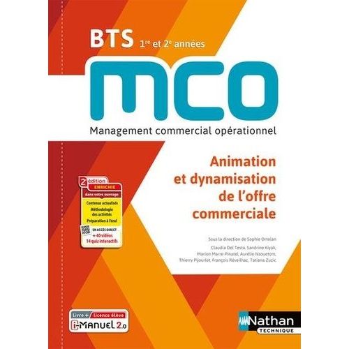 Animation Et Dynamisation De L'offre Commerciale Bts Mco 1re Et 2e Années