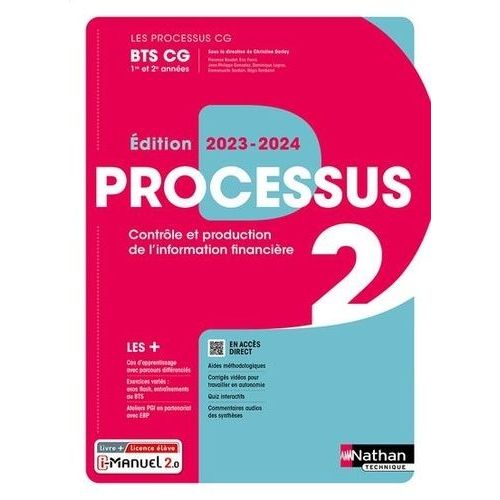 Processus 2 Contrôle Et Production De L'information Financière Bts Cg 1re Et 2e Années - Livre + Licence Élève