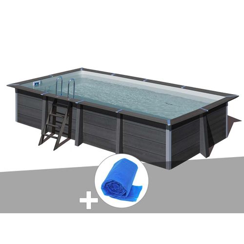 Kit piscine composite Gré Avant-Garde rectangulaire 6,06 x 3,26 x 1,24 m + Bâche à bulles