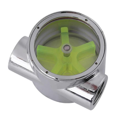 Water Flow Meter 2 Ways 5 Impellers Aluminium Alloy Revolving Cooling Speed Indicator For Water Cool
