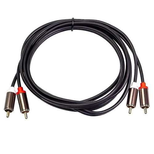 2rca To 2 Rca Male Gold-plated Audio Cable Rca Audio Cable 1m Home Theater Dvd Tv Cd Amplifier Reso