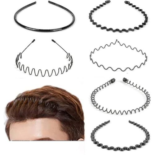 Evago 6 Pcs Hair Hoop, Metal Hair Bands For Men Women'S Headbands Beauty Care, Unisex