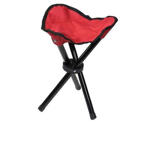 Tabouret Pliant Tabouret Pliant Triangulaire Chaise Pliante Triangulaire (22 * 22 * 31 (Rouge)