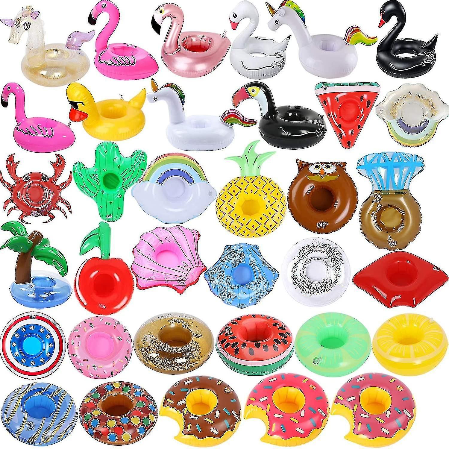 Porte-Gobelet Gonflable 35 Pack Flotteurs Gonflables Porte-Gobelets...