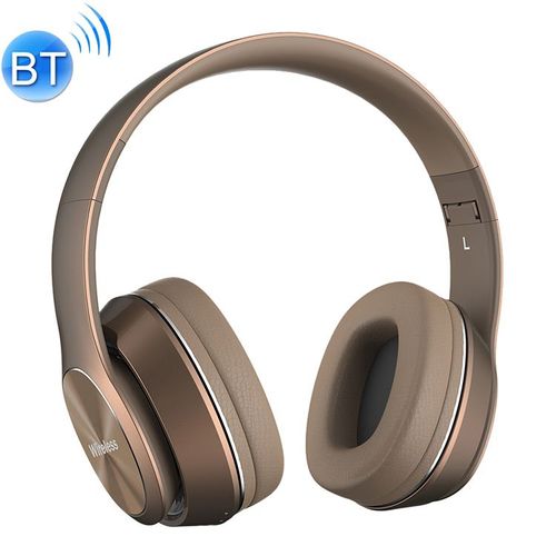 Casque Audio Sans Fil Bluetooth MP3 Batterie Longue Durée FM Micro SD + SD 4Go Marron YONIS