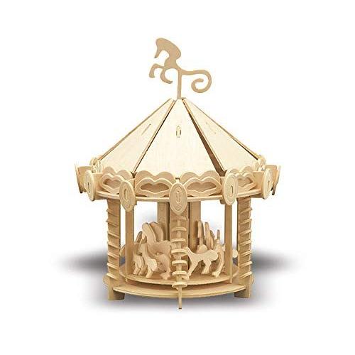 Siva Toys Siva Toys870/2 Construction En Bois Carrousel Moulé Sous Pression Modèle-Générique